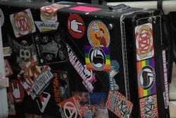 Guitarcase with stickers