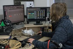 Chris working with Ardour